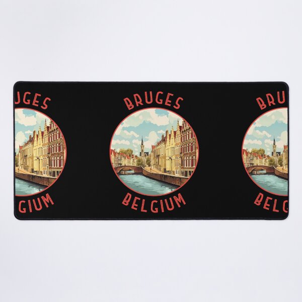 Item preview, Bruges Belgium Retro Distressed Circle designed and sold by KrisSidDesigns.