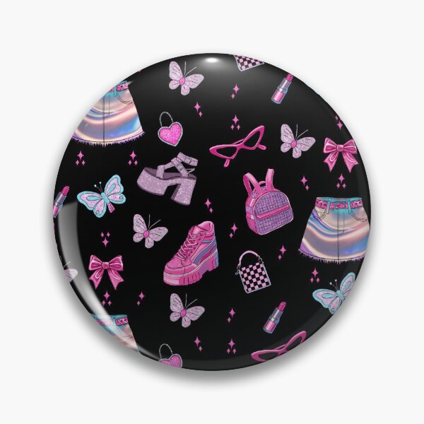 Item preview, Pink, Glitter and Holographic Brat girl Aesthetic Seamless Pattern  designed and sold by SpiritedArtwork.
