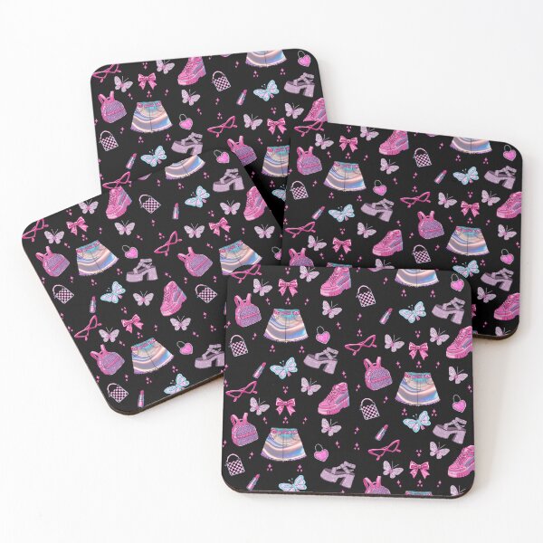 Item preview, Pink, Glitter and Holographic Brat girl Aesthetic Seamless Pattern  designed and sold by SpiritedArtwork.