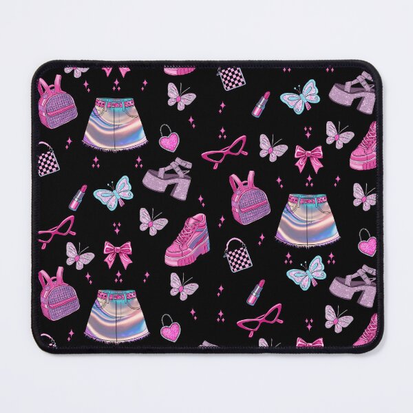 Item preview, Pink, Glitter and Holographic Brat girl Aesthetic Seamless Pattern designed and sold by SpiritedArtwork.