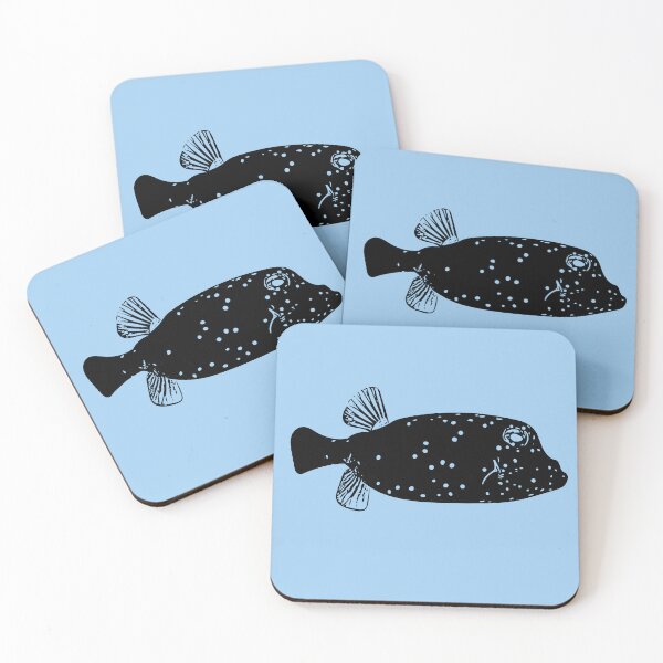 Item preview, Juvenile Spotted Boxfish Black Design  designed and sold by designsasstultd.