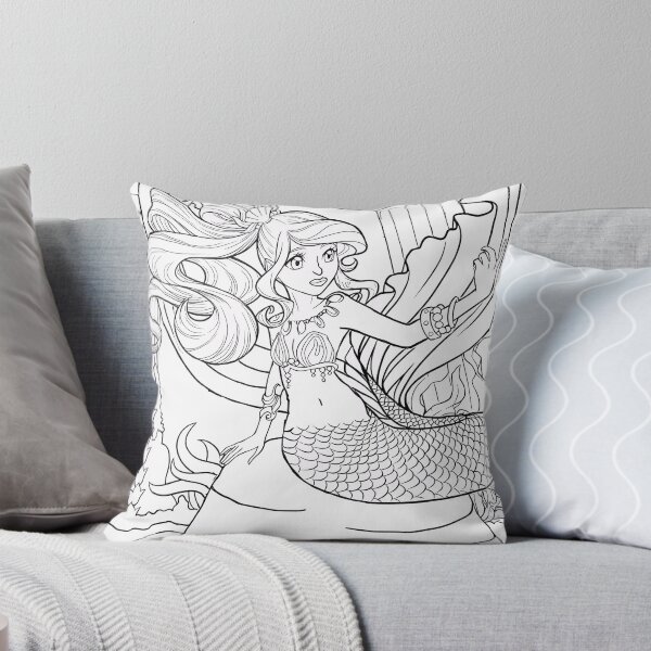 Item preview, Mermaid Coloring Page Pattern  designed and sold by DavidColoring.