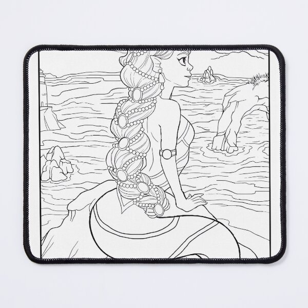 Item preview, Mermaid #2 Coloring Page Pattern  designed and sold by DavidColoring.