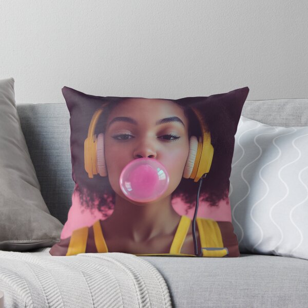 Item preview, Chic girl blowing gum designed and sold by anytka.