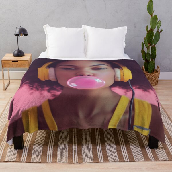 Item preview, Chic girl blowing gum designed and sold by anytka.