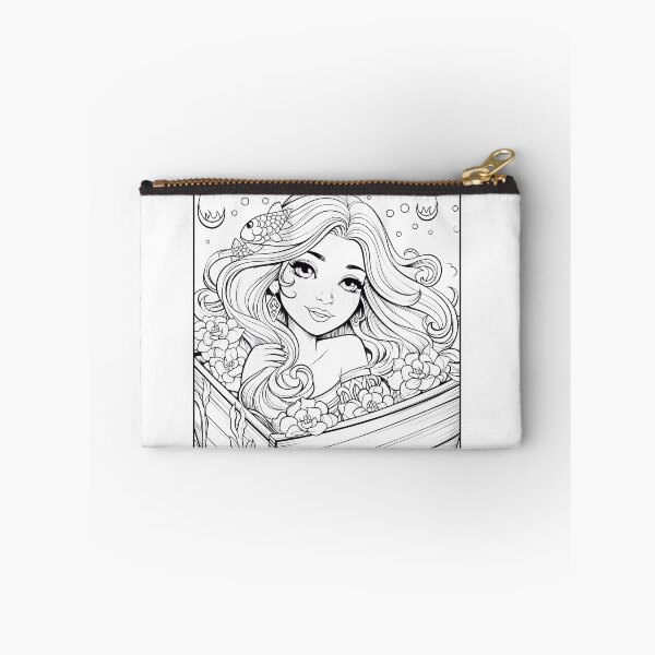 Item preview, Mermaid #3 Coloring Page Pattern  designed and sold by DavidColoring.