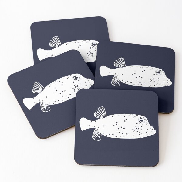 Item preview, Juvenile Spotted Boxfish White Design  designed and sold by designsasstultd.