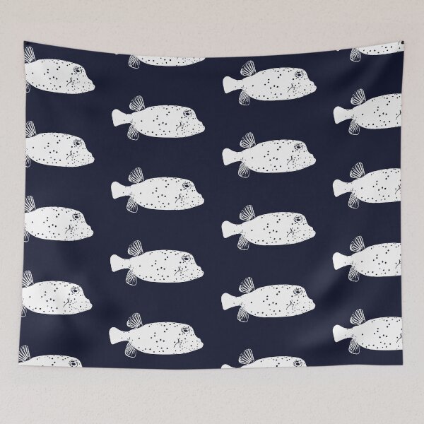 Item preview, Juvenile Spotted Boxfish White Design  designed and sold by designsasstultd.