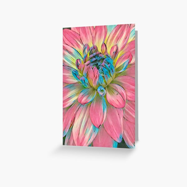 Item preview, Radiant Petals – Vibrant Dahlia Floral Digital Art designed and sold by CayenaCreative.