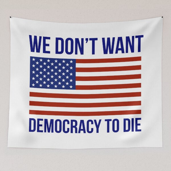 Item preview, We don’t want democracy to die designed and sold by Rachel the Artist .