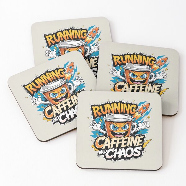 Item preview, Caffeine Chaos – Wild Coffee Cup Running on Espresso & Energy designed and sold by KateVil.