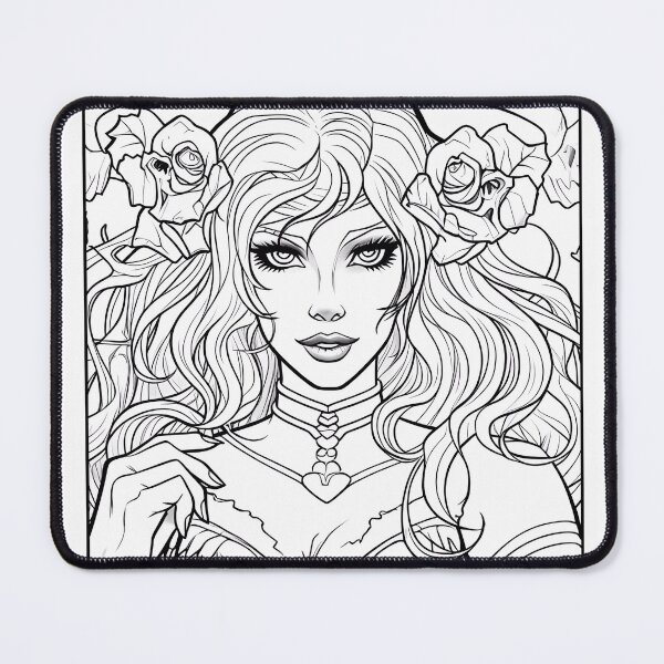 Item preview, Vampire Girl #2 Coloring Page Pattern  designed and sold by DavidColoring.