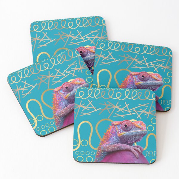 Item preview, Vibrant Purple Chameleon – Colorful Chaos designed and sold by Molly's Gone Mad .