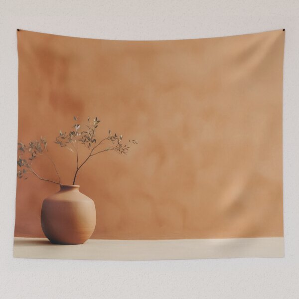 Item preview, Zen Simplicity: Terracotta Vase and Bamboo Sprig designed and sold by anytka.
