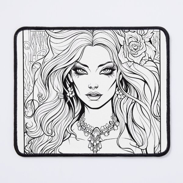 Item preview, Vampire Girl #4 Coloring Page Pattern  designed and sold by DavidColoring.