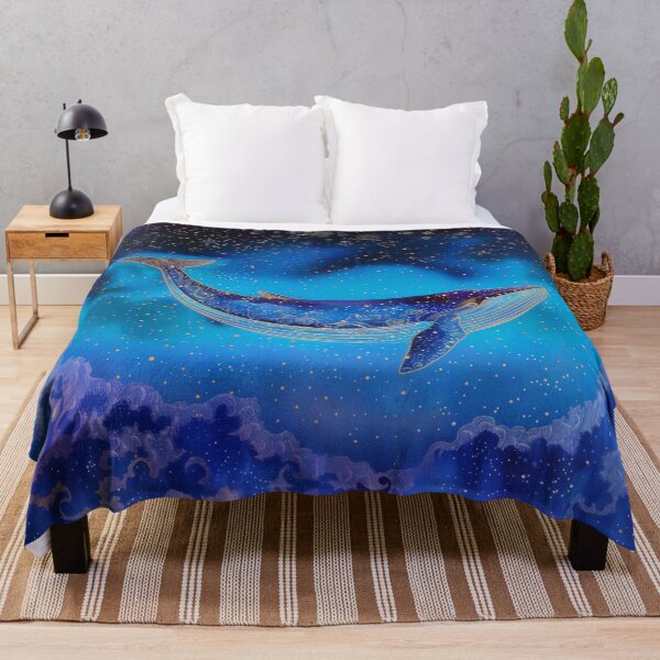 Item preview, Whale in the Night Ocean Painting designed and sold by MagicalOceanArt.