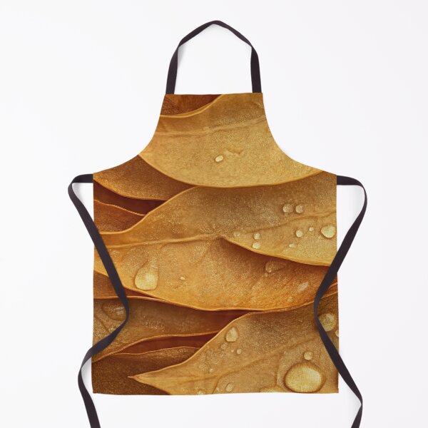 Item preview, Close-up of golden leaves with water droplets, creating a textured and natural composition in soft lighting designed and sold by anytka.