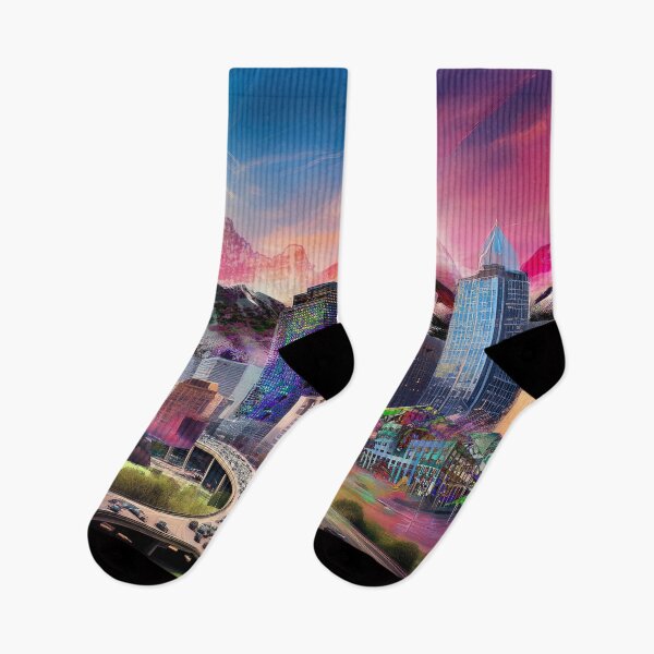 Item preview, Denver Skyline Graffiti Art – Colorful Abstract Urban designed and sold by Phat Dog Designs .