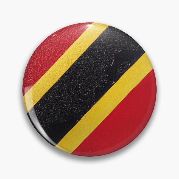 Item preview, Vivid red wall adorned with bold black and yellow diagonal stripes in an artistic display of color designed and sold by anytka.