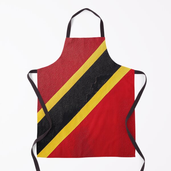 Item preview, Vivid red wall adorned with bold black and yellow diagonal stripes in an artistic display of color designed and sold by anytka.