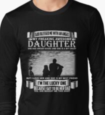 God Blessed Me With An Angel Awesome Daughter Dad T-shirt Long Sleeve T-Shirt
