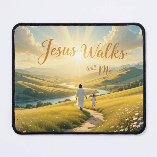 Item preview, Jesus Walks With Me - Inspirational Spiritual Design for Faith & Comfort designed and sold by atenyos.