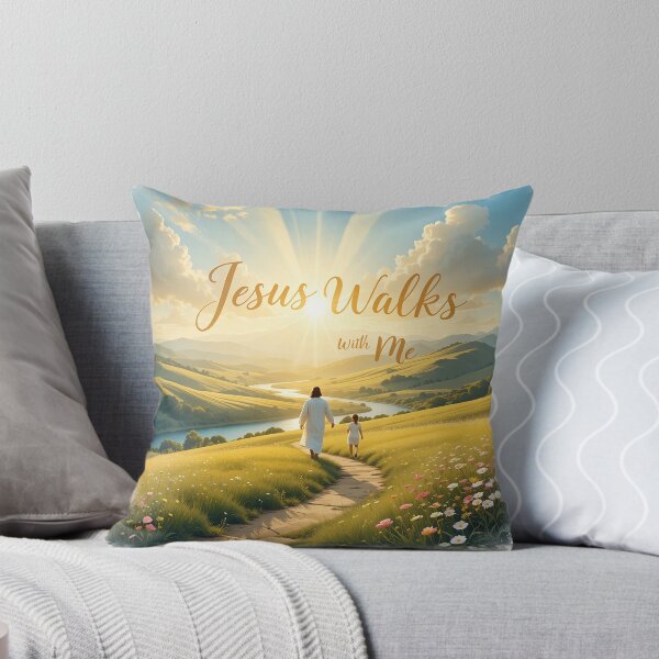 Item preview, Jesus Walks With Me - Inspirational Spiritual Design for Faith & Comfort designed and sold by atenyos.