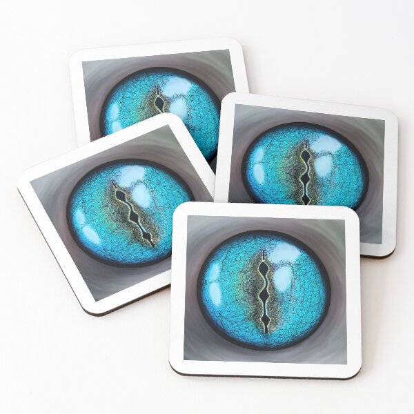 Item preview, Hyper realistic bright blue Gecko Eye designed and sold by Tarantula Design Co. .