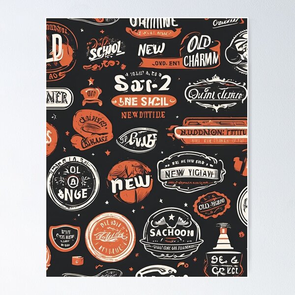 Item preview, Old School Charm, New Age Attitude designed and sold by Pick&Click.