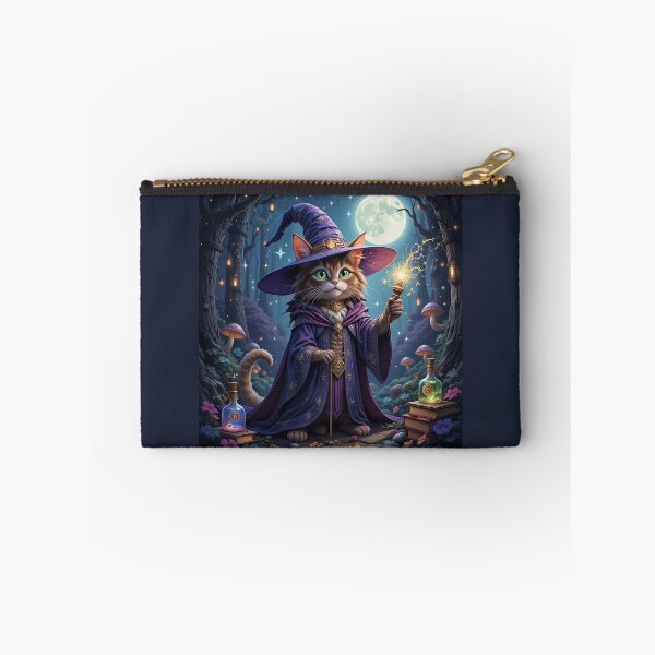 Item preview, Wizard Cat - Magical Feline with Hat, Wand & Sparkling Spells Design designed and sold by atenyos.