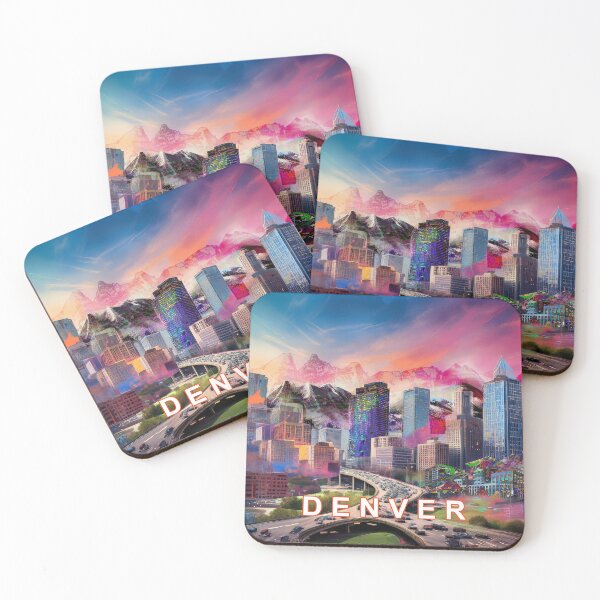 Item preview, Denver Skyline Graffiti Art – Colorful Abstract Urban Street Style designed and sold by Phat Dog Designs .