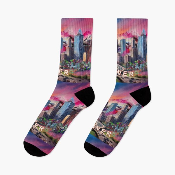 Item preview, Denver Skyline Graffiti Art – Colorful Abstract Urban Street Style designed and sold by Phat Dog Designs .