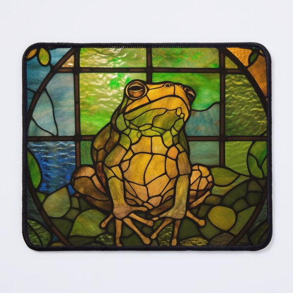 Item preview, Frog in Stained Glass designed and sold by RedHandedOD.