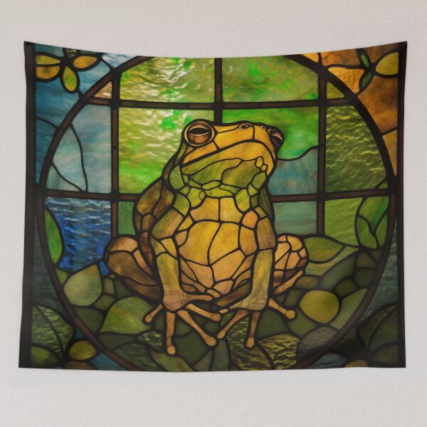 Item preview, Frog in Stained Glass designed and sold by RedHandedOD.