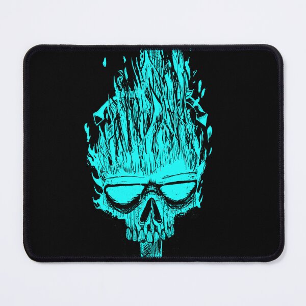 Item preview, Blue flame skull with dagger designed and sold by Black shirt Graphics.