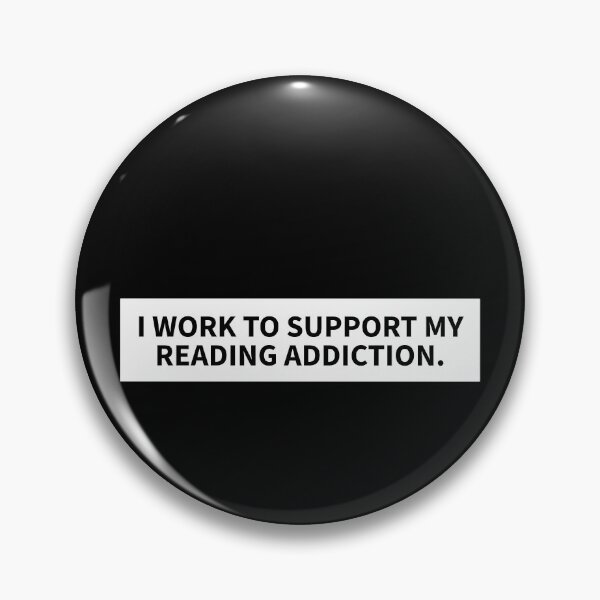 Item preview, I work to support my reading addiction Cute journal stickerker and Bottle designed and sold by House Sparrow.
