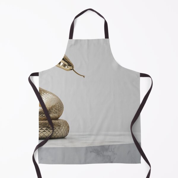 Item preview, Gold snake on marble base designed and sold by anytka.