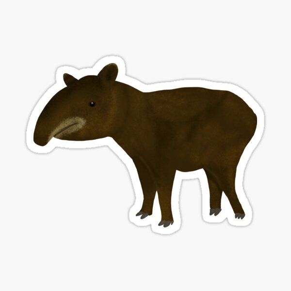 Vista previa del artículo con la obra «Tapir de montaña (Tapir andino)», diseñado y vendido por ThatIsSomething.