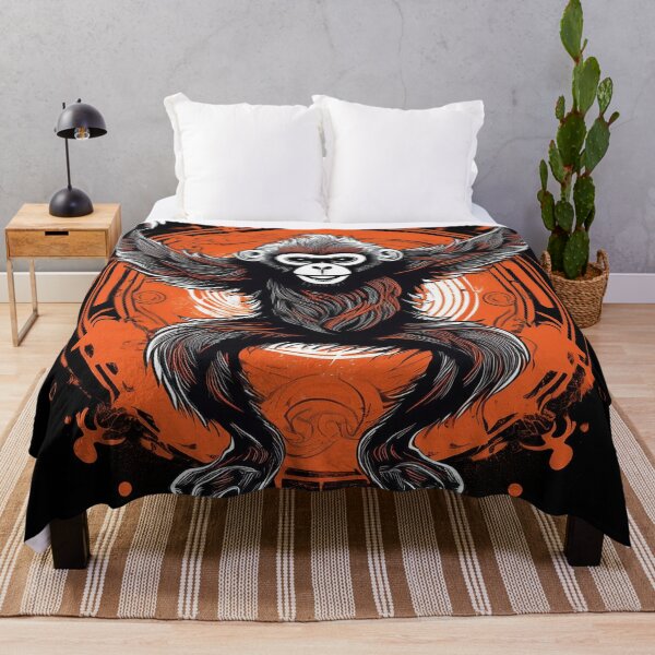 Item preview, Gibbon dancing in graffiti Asian style  designed and sold by Boxing Kangaroo Retail Company.