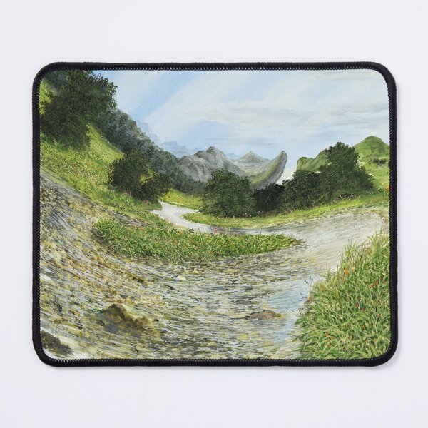 Item preview, Mountain stream - deformation of a river designed and sold by art paintings.
