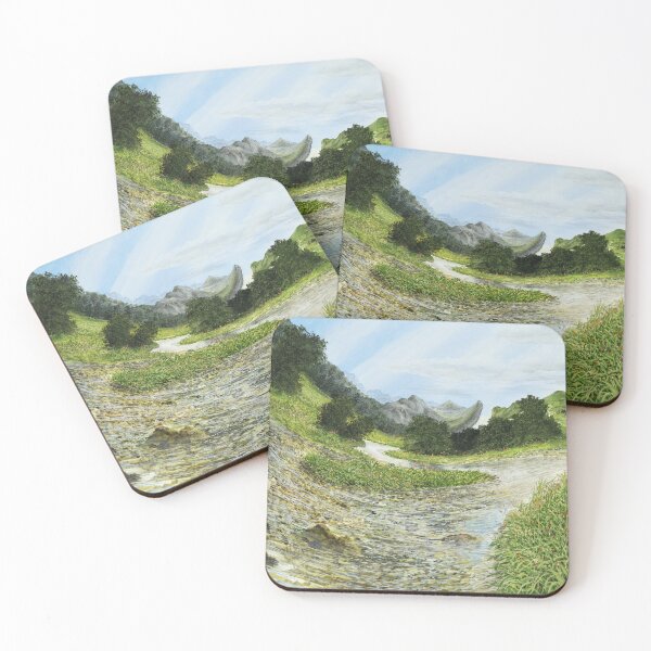 Item preview, Mountain stream - deformation of a river designed and sold by art paintings.
