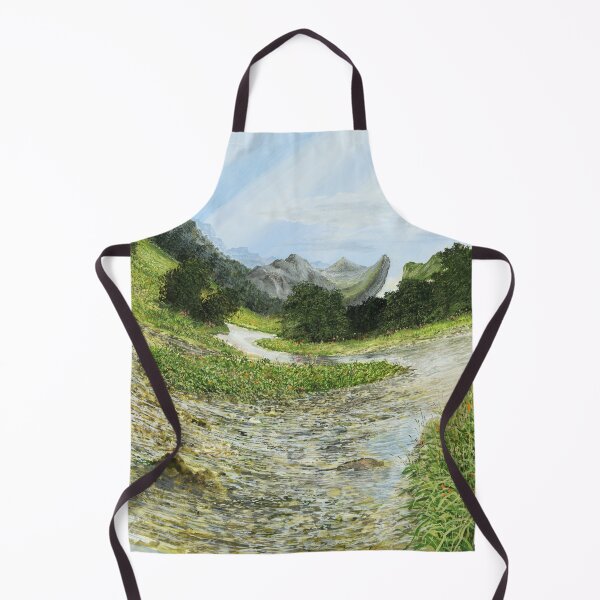 Item preview, Mountain stream - deformation of a river designed and sold by art paintings.