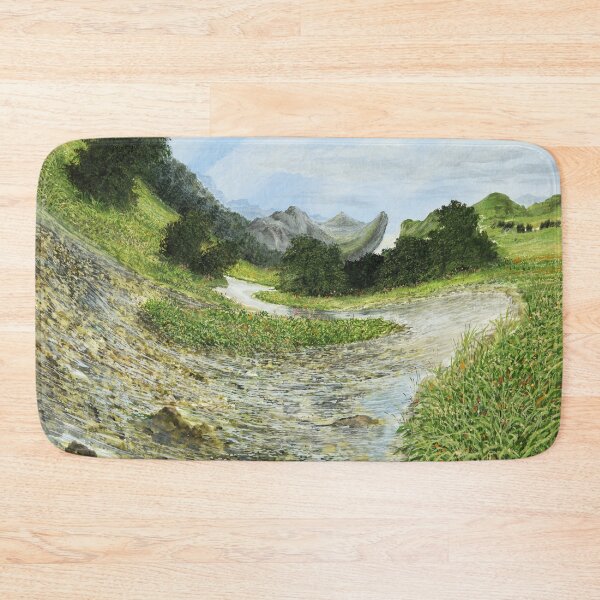 Item preview, Mountain stream - deformation of a river designed and sold by art paintings.
