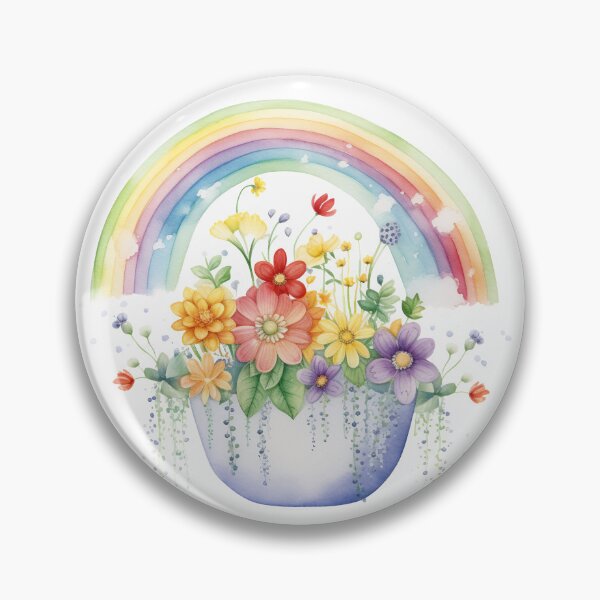 Item preview, Rainbow Over A Pot of Flowers designed and sold by Mermaid's Whimsy.
