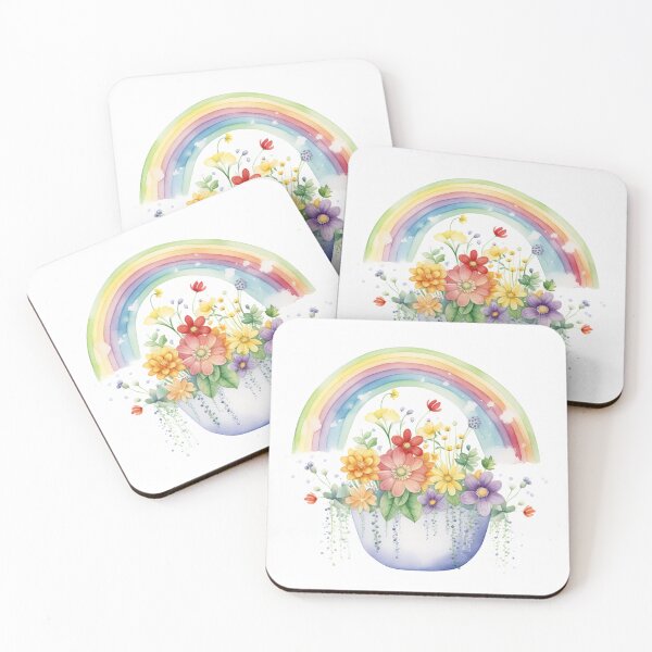 Item preview, Rainbow Over A Pot of Flowers designed and sold by Mermaid's Whimsy.