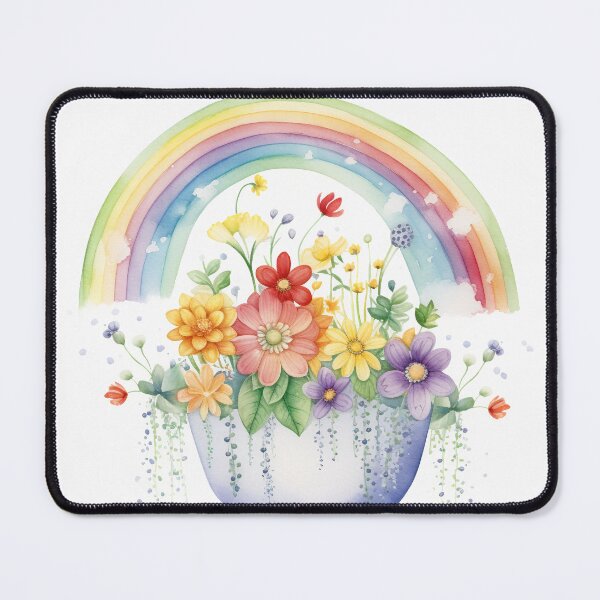 Item preview, Rainbow Over A Pot of Flowers designed and sold by Mermaid's Whimsy.