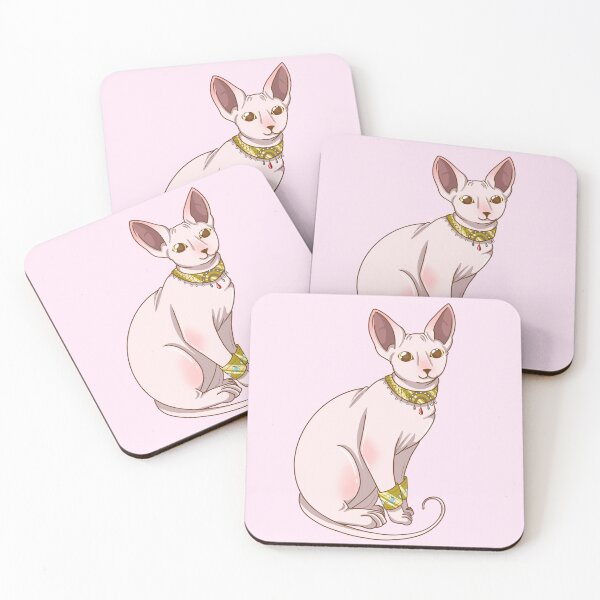 Item preview, Sphynx cat (Pink) designed and sold by LeCoffeeCat.