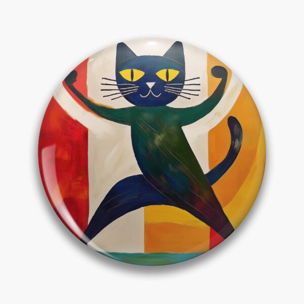 Item preview, Cubist Black cat dancing  designed and sold by Boxing Kangaroo Retail Company.