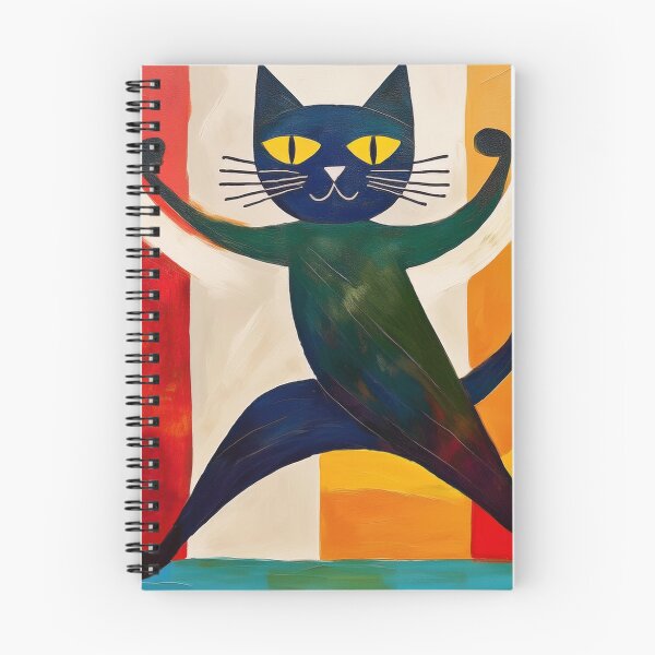 Item preview, Cubist Black cat dancing  designed and sold by Boxing Kangaroo Retail Company.