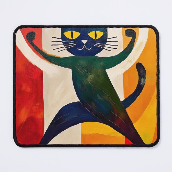 Item preview, Cubist Black cat dancing designed and sold by Boxing Kangaroo Retail Company.